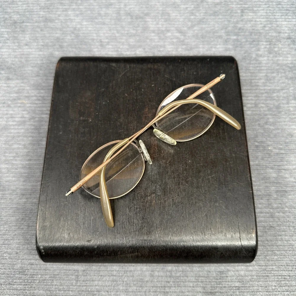 Esprit 9080 Oval Y2K Eyeglasses Bronze Metal Frames 47-20-140 Color 065 Vintage